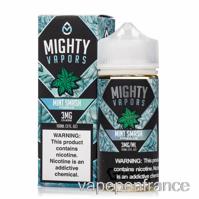 Menthe Smash Freeze - Vapeurs Puissantes - Stylo Vape 100 Ml 0 Mg
